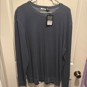 Buck Mason Men's Faded Blue Crew Neck Shirt